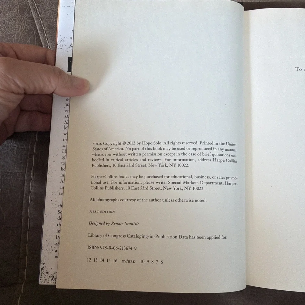 Solo‎ : A Memoir of Hope by Hope Solo (2012, Hardcover)